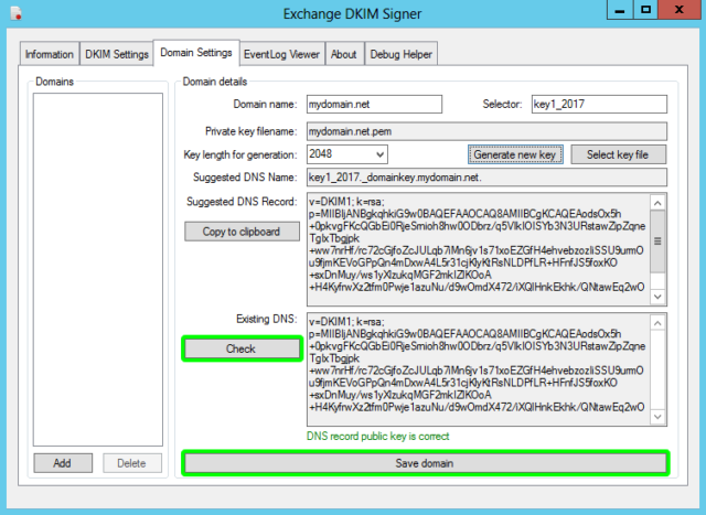 dkim-domain-settings