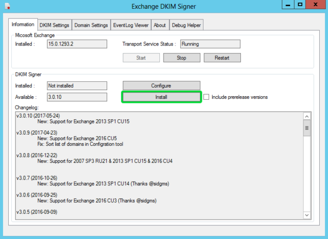 dkim-install